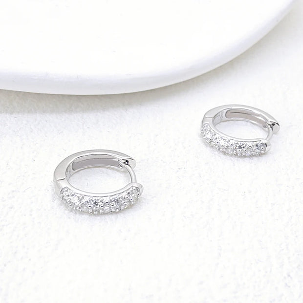 Moissanite Hoop Earrings