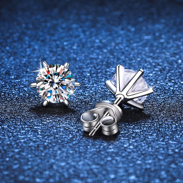 0.3-2CT Moissanite Stud Earrings