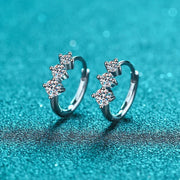 925  Silver Moissanite Hoop Earring