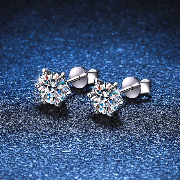 0.3-2CT Moissanite Stud Earrings