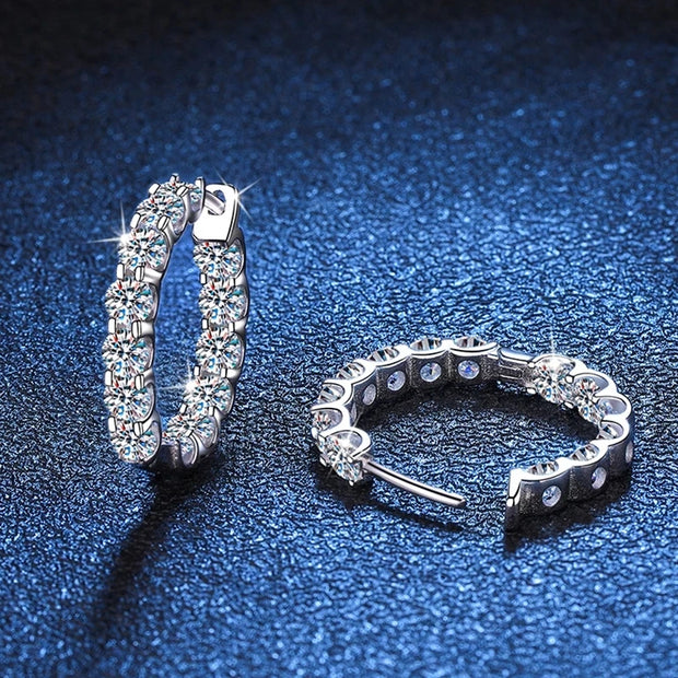 2.6CT Hoop Earring Plated with 18k Gold