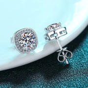 NeeTim 0.5ct 1ct Moissanite Earrings Sterling Silver 925 for Women Luxury Designer Wedding Party Earring Jewelry Chrismas Gift