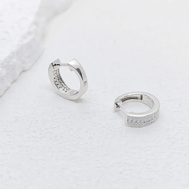 NeeTim Hoops 100% 925 Sterling Silver Full Real Moissanite Earrings Women Sparkling Dimoand Earring Jewelry Gift GRA Certificate