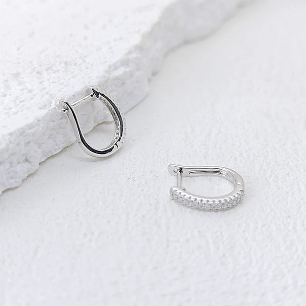 Moissanite Ear Hoop Earrings