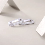 NeeTim Full Moissanite Earrings Lab Diamond 925 Sterling Silver Hoop Earring Gold Plated Fine Jewelry Gift With GRA Certificate