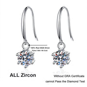 1ct 6.5mm Moissanite Droop Earrings