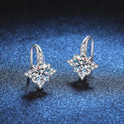 NeeTim 1ct 6.5mm Moissanite Earrings for Women S925 Sterling Sliver with 18k Gold Plated Diamond Earring Wedding Party Jewelry