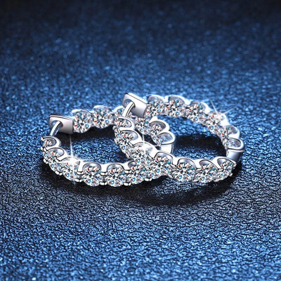 2.6CT Hoop Earring Plated with 18k Gold