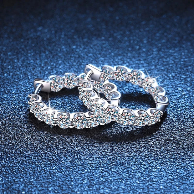 2.6CT Hoop Earring Plated with 18k Gold