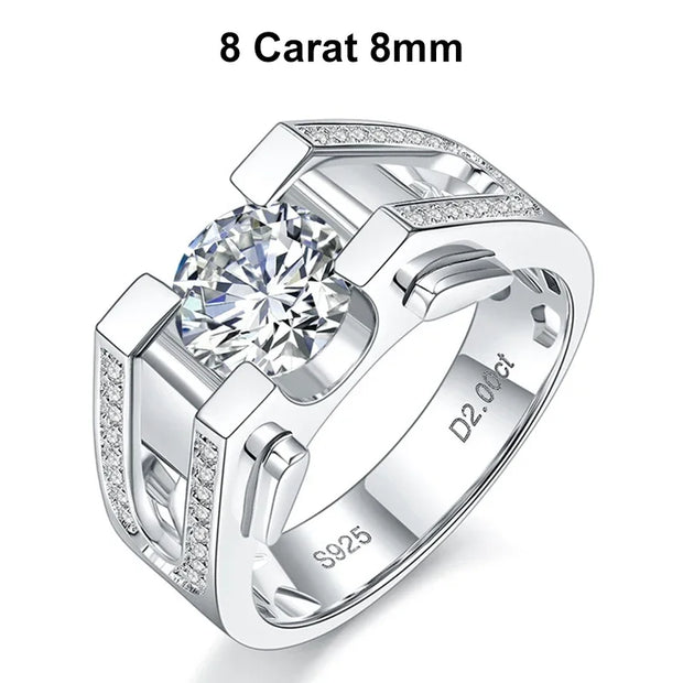 1ct-2ct  Ring 925 Sterling Silver with White Gold Plated