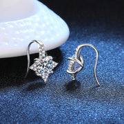 NeeTim 1ct 6.5mm Moissanite Earrings for Women S925 Sterling Sliver with 18k Gold Plated Diamond Earring Wedding Party Jewelry