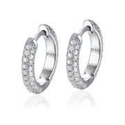 NeeTim Full Moissanite Diamond Earrings 925 Sterling Silver with 18K Gold Plated Wedding Engagement Party Fine Jewelry for Women
