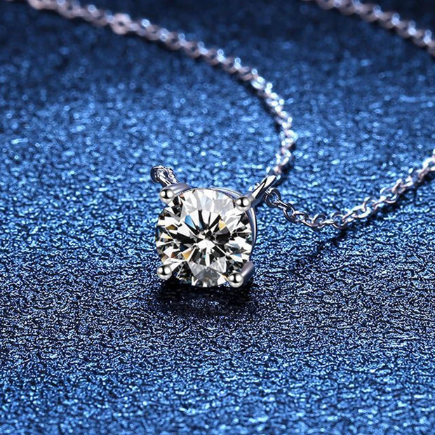 1-2 Carat Moissanite Pendant Necklace