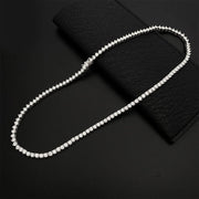 NeeTim Moissanite Tennis Necklace 3 Claw 925 Sterling Silver Plated 18k White Gold Sparkling Lab Diamond Necklaces for Women