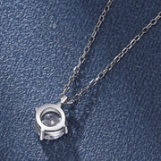 NeeTim 1CT 2CT Real Moissanite Pendant Necklace For Women Top Quality 925 Sterling Silver Wedding Party Bridal Luxury Jewelry