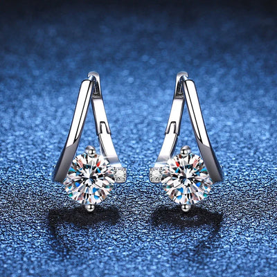 1 Carat Moissanite Earrings
