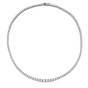 NeeTim Moissanite Tennis Necklace for Women Wedding Jewelry 925 Sterling Sliver Plated 18k White Gold Necklaces with Certificate