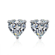 NeeTim 2ct D Color Moissanite Lab Diamond Heart Stud Earring For Women 925 Sterling Silver Wedding Engagement Ear Studs Jewelry