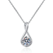 Infinity Pendant 925 with White Gold Plated Necklace