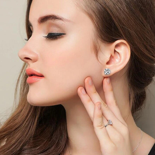 D Color Moissanite Earring S925 Plated with 18k Gold