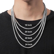 NeeTim 925 Sterling Silver Real Moissanite Tennis Necklace Bracelet for Women Men Lab Diamonds with GRA Certificate Neck Chain