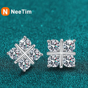 D Color Moissanite Stud Earrings